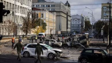 вибухами у центрі міста