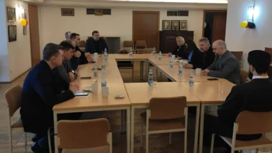 Представники ВРЦіРО під час зустрічі з єпископом Євангелічно-Аугсбурзької Церкви Польщі у Києві