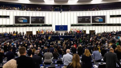 Засідання Європарламенту, присвячене обговоренню підтримки України та санкцій проти Росії.