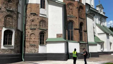 Софія Київська після російського обстрілу