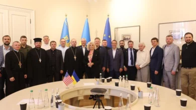 Андрій Садовий та християнські лідери США під час зустрічі у Львові