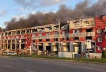 Зруйнований склад ЮНІСЕФ після російського удару.